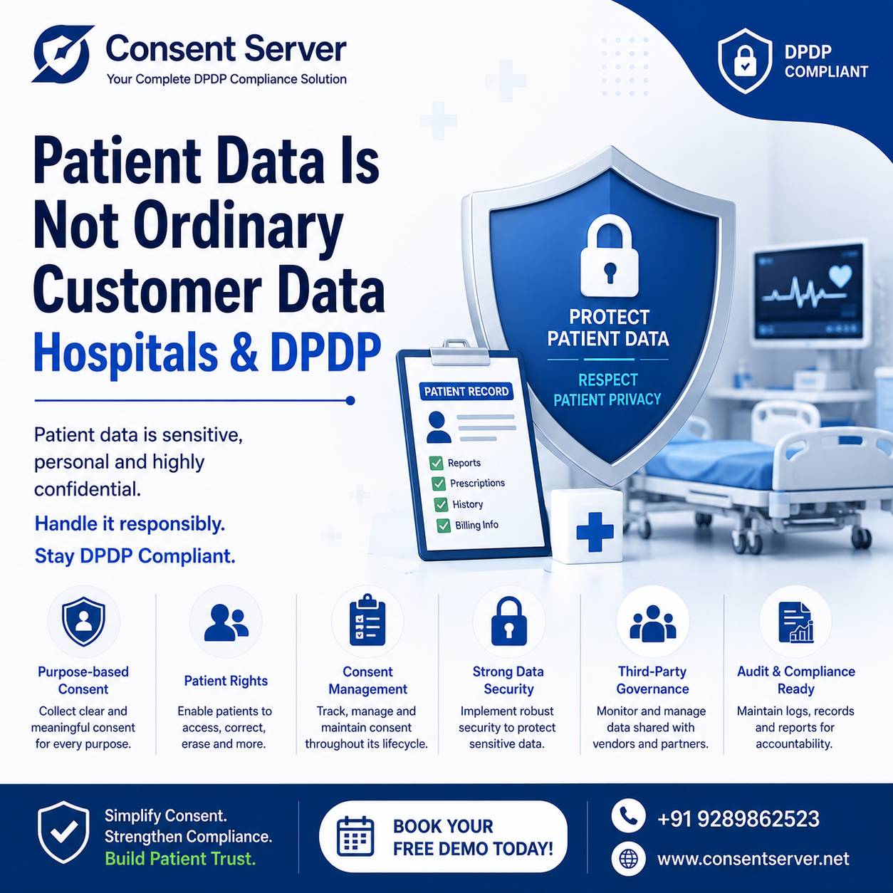 Patient Data &amp; DPDP Compliance for Hospitals | Healthcare Guide