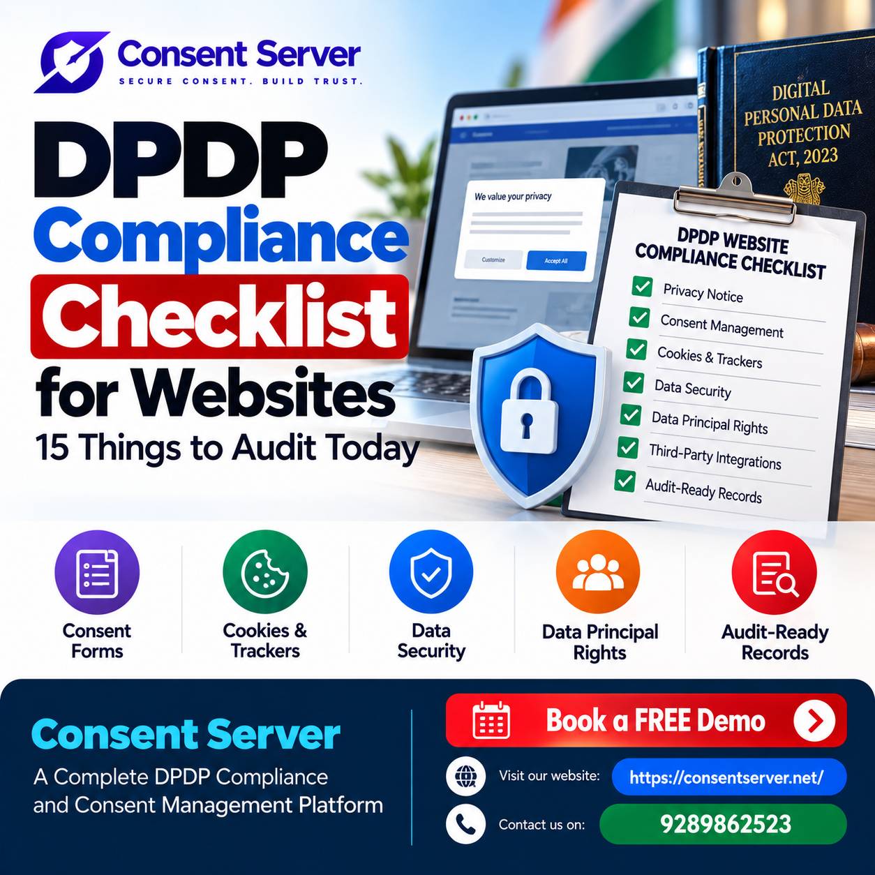 DPDP Compliance Checklist for Websites: 15 Things to Audit