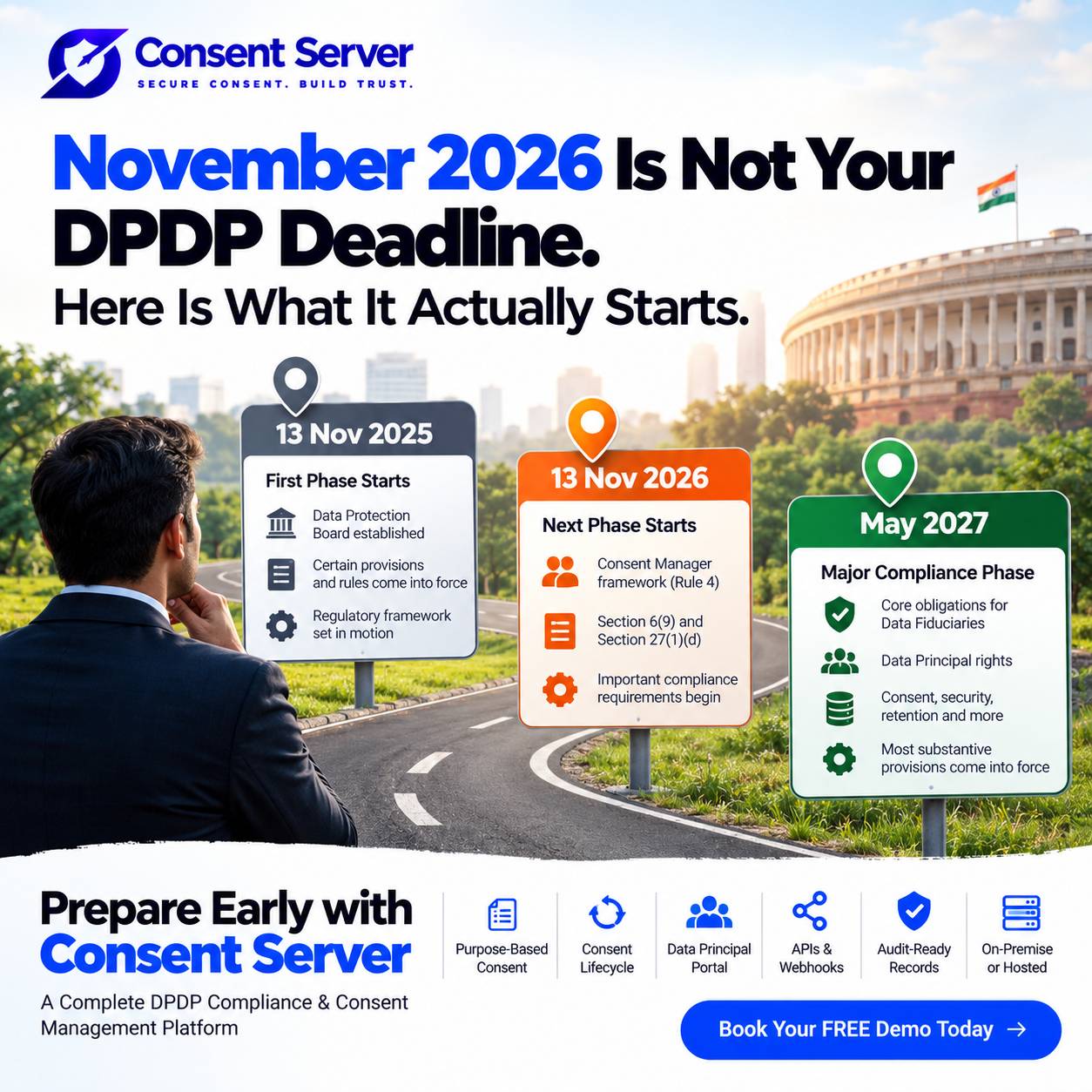 November 2026 Is Not the DPDP Deadline: What Actually Starts?
